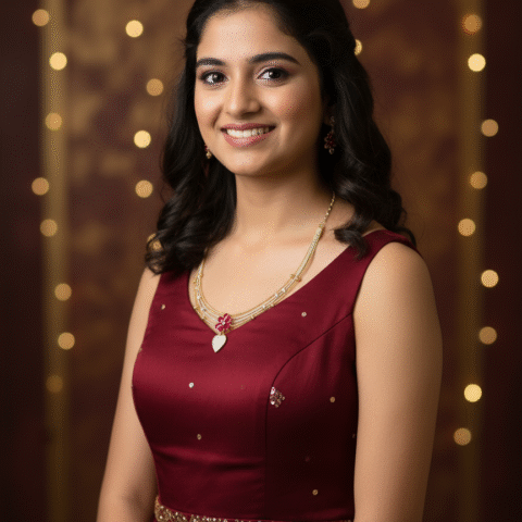 Maroon Heart Glow rose gold